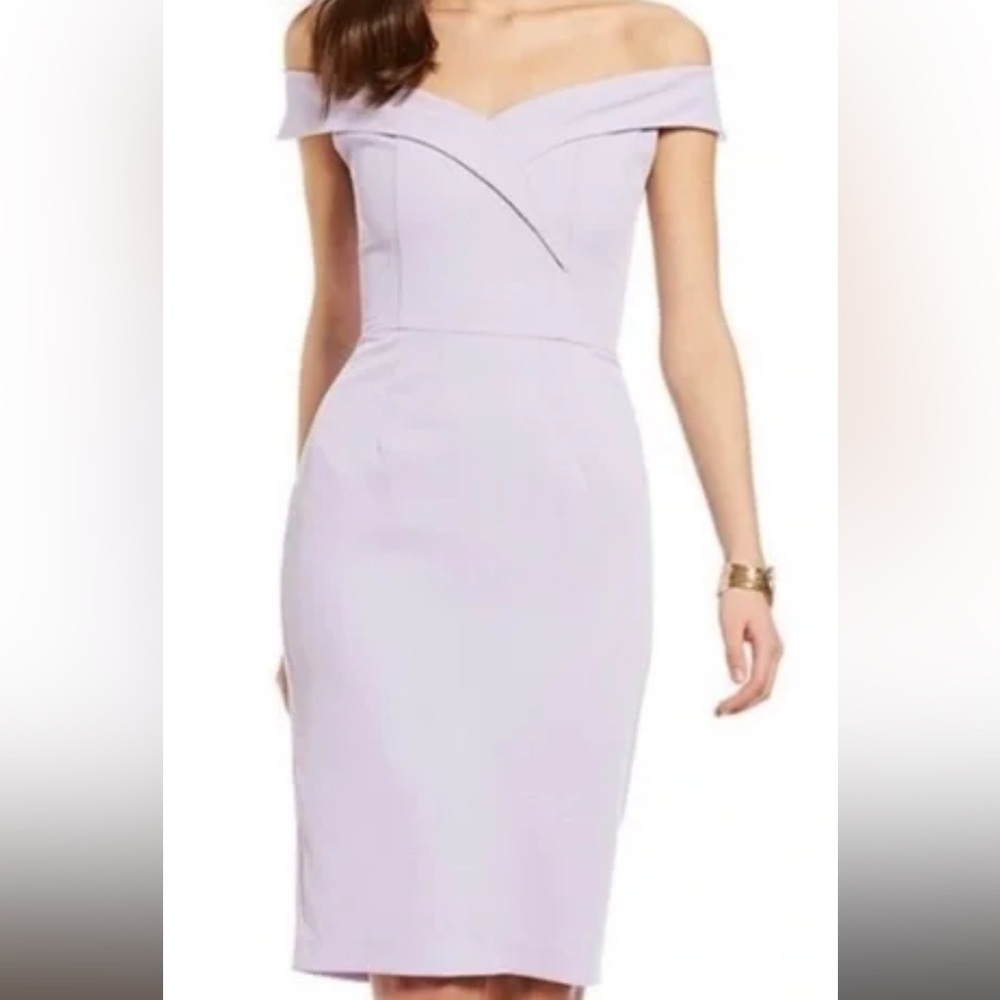 Gianni Bini Lavender Off-Shoulder Dress